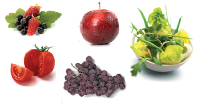 5 piezas d frutas y verduras