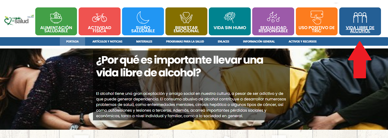 Captura portada Vida Libre de Alcohol