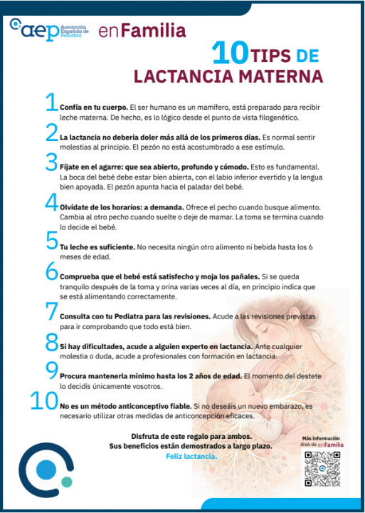 Imagen Decálogo Lactancia Materna AEP