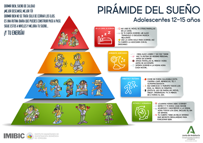 Imagen pirámide sueño adolescencia