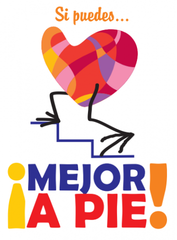 Pegatina Si puedes, mejor a pie