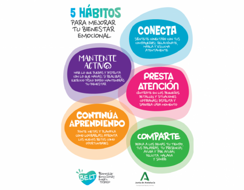 Cartel 5 hábitos Bienestar Emocional