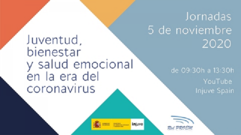 Cartel Jornadas "Juventud, bienestar y salud emocional en la era del coronavirus"