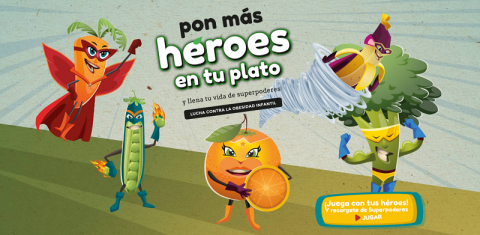 Imagen Campaña "Pon más héroes en tu plato" NAOS 2020