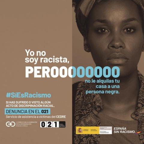 Imagen Campaña Si es racismo Ministerio Igualdad