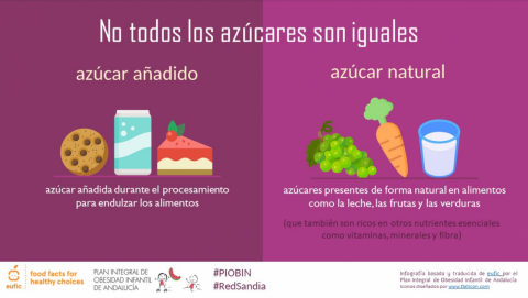 Imagen infografía No todos los azúcares son iguales