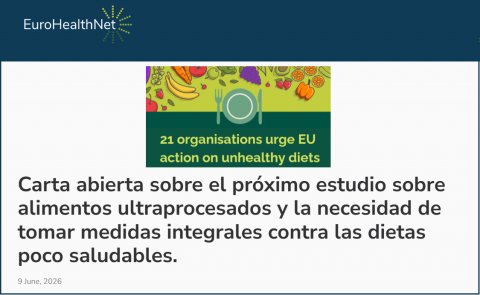 Imagen noticia ultraprocesados EuroHealthNet